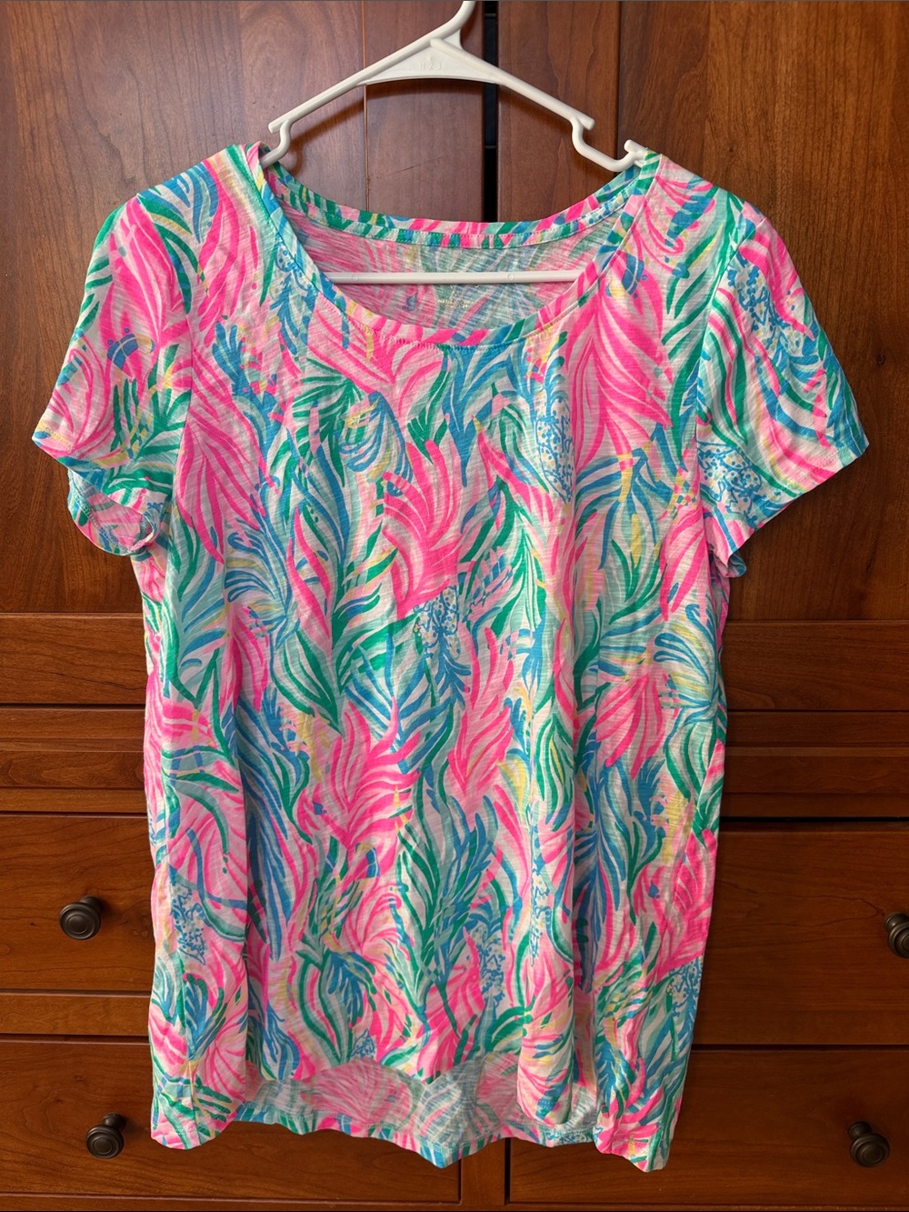 Lilly Pulitzer Etta Scoop Neck Top medium Sea Turtle Soirée